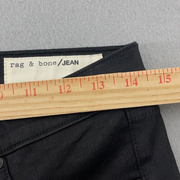RAG & BONE‎ Jeans Women Size 26 Capri Black Dark Wash Denim Pants 28x26 Stretch - Picture 8 of 13
